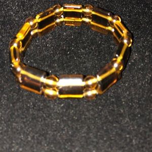 NIP Simulated Brown Quartz stretch bracelet